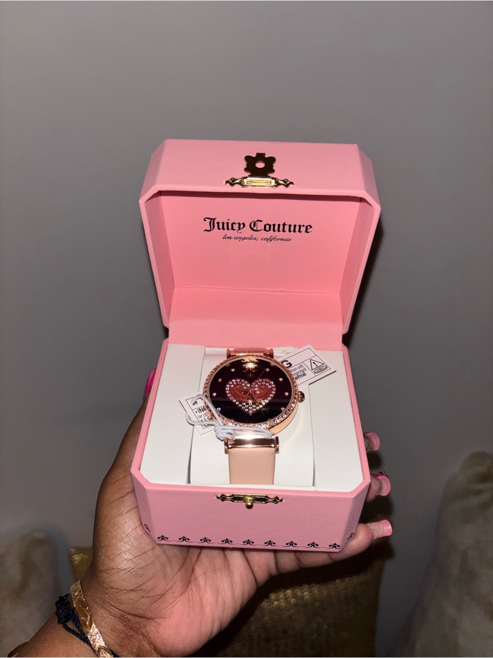 Juicy Couture Rose Gold and Pink Heart Dial Women's Watch